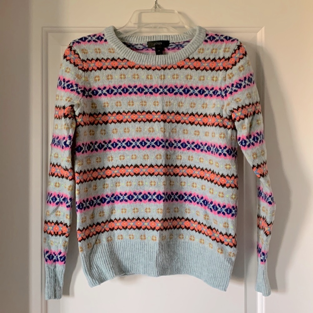 Jcrew patterned knit sweater